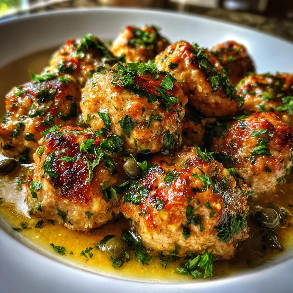 chicken piccata meatballs