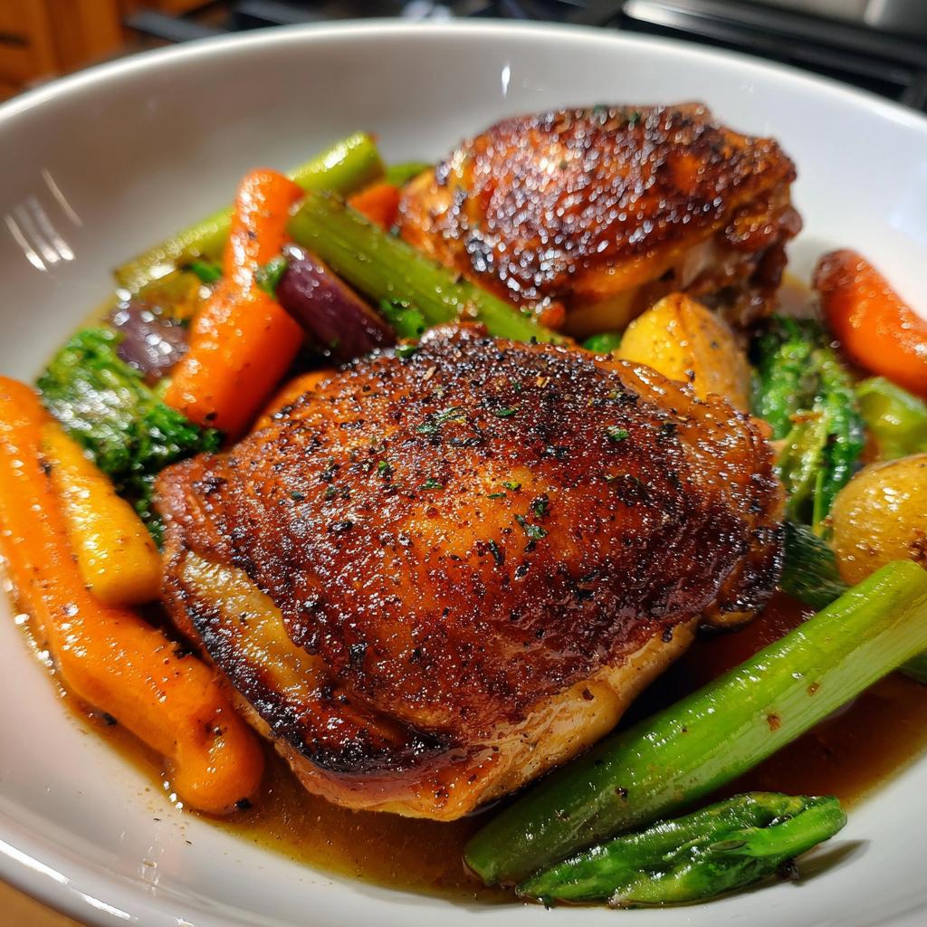 chicken thigh dinner - detail 1