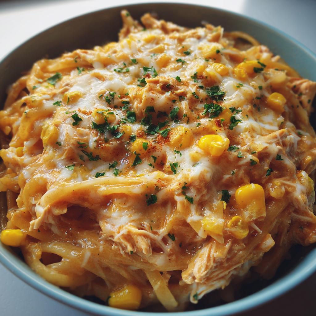 crockpot chicken enchilada pasta