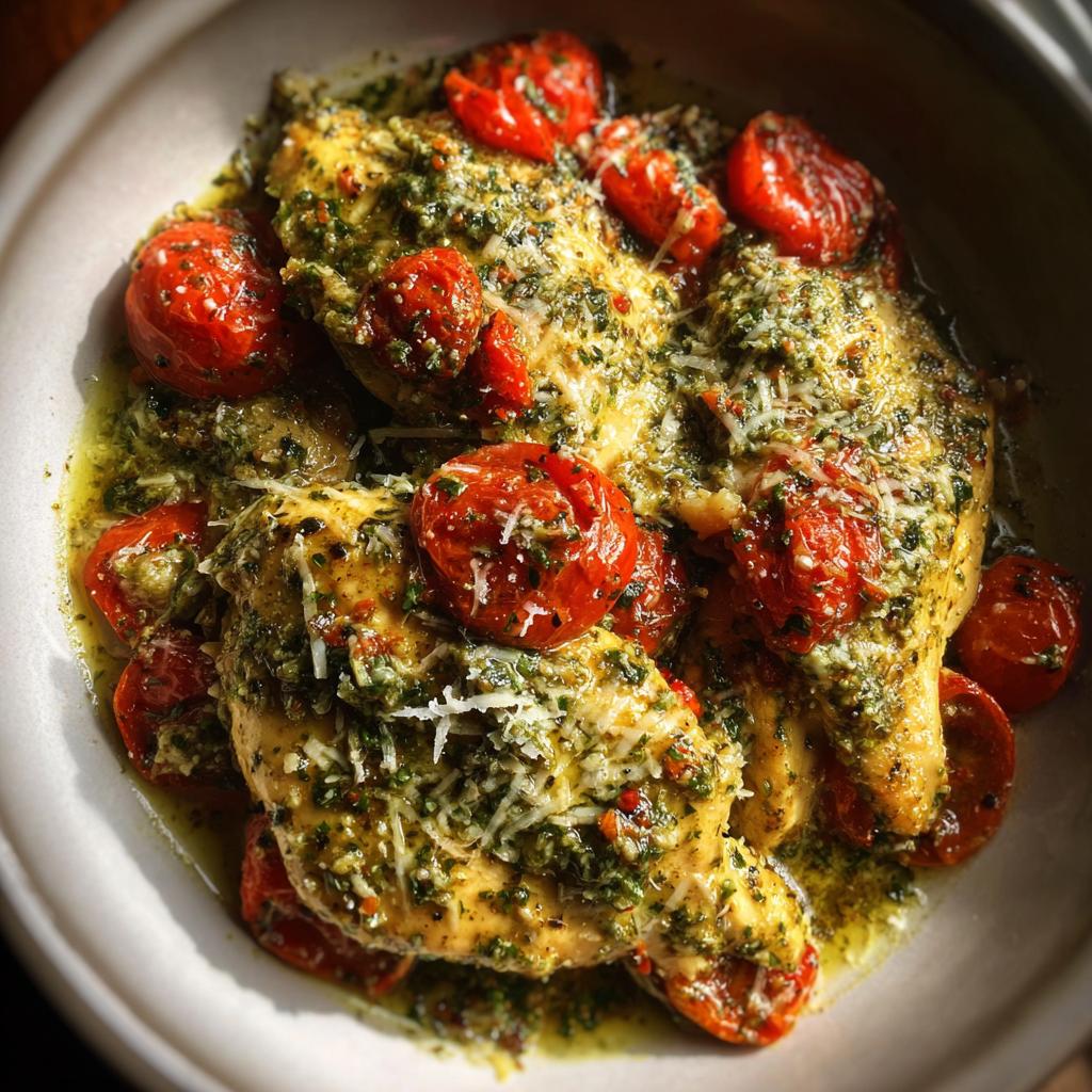 crockpot chicken pesto