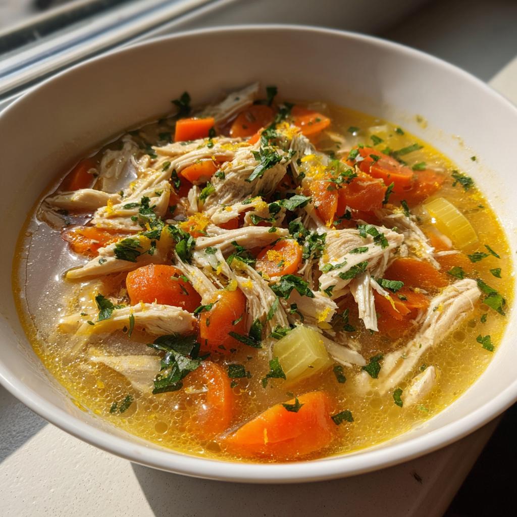 ginger lemon chicken soup