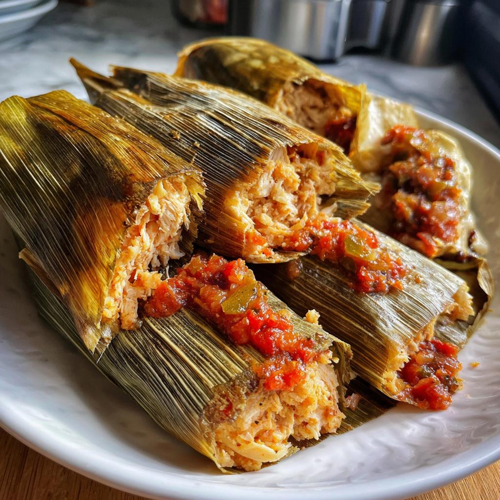 how to make chicken tamales - detail 1
