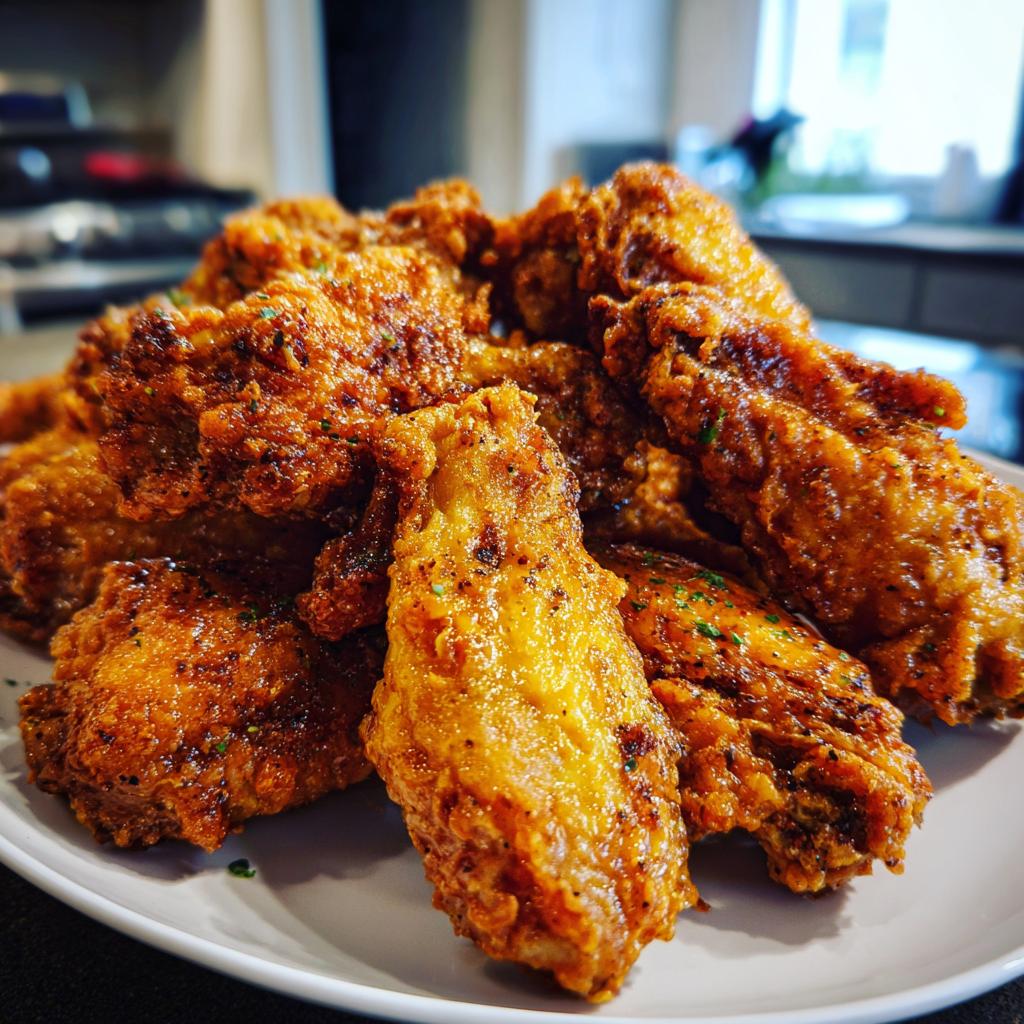 oven fried wings crispy chicken - detail 1