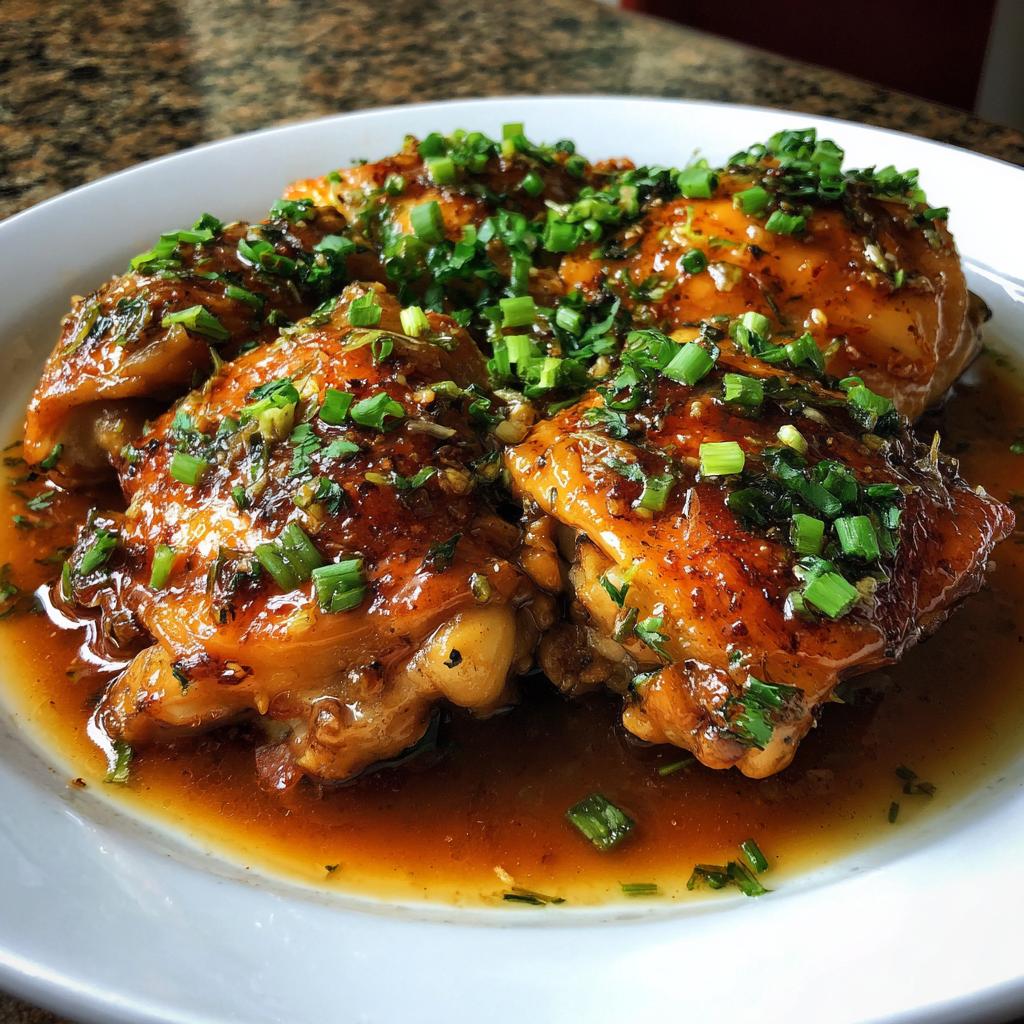 pressure cooker honey garlic chicken - detail 1