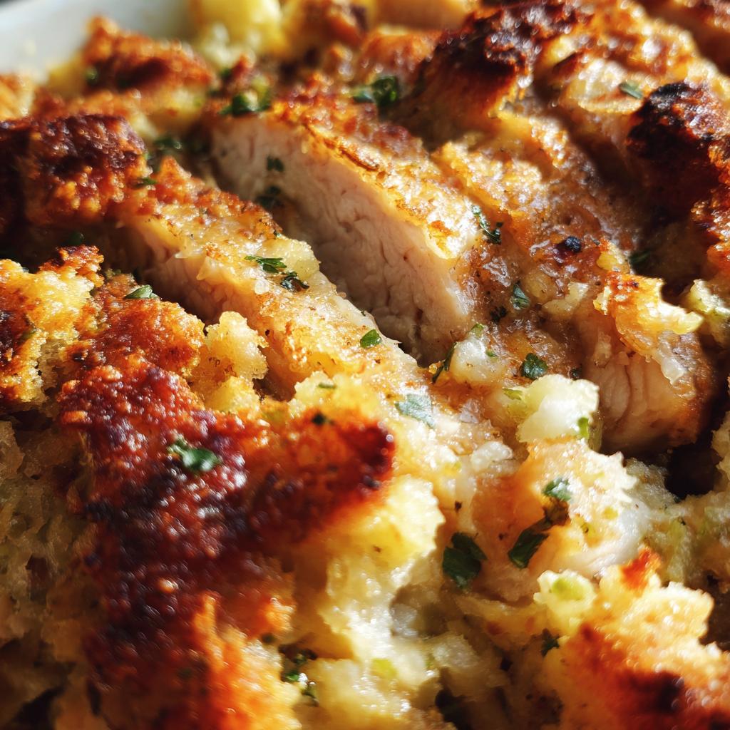 stuffing and chicken bake - detail 1