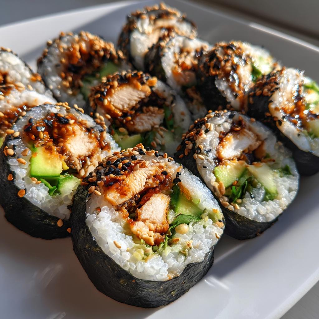 teriyaki chicken sushi rolls
