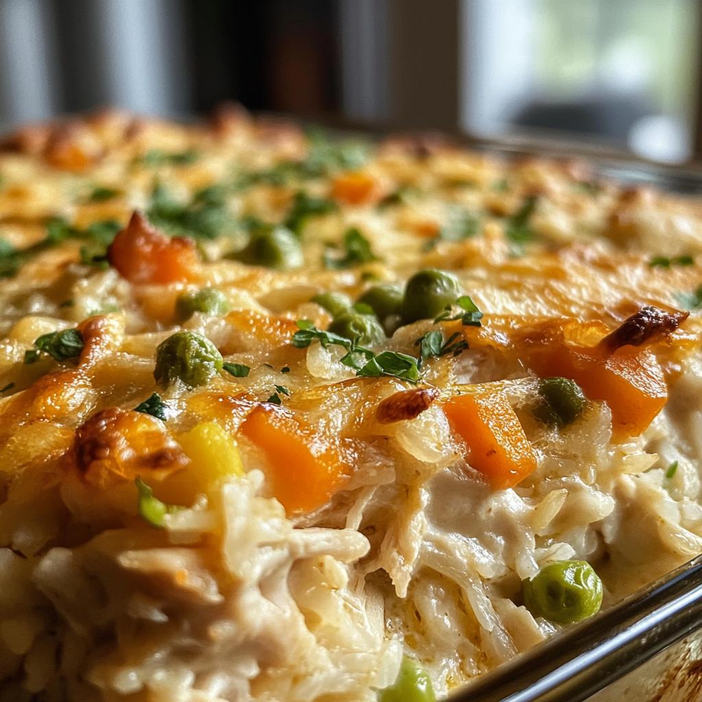 chicken and rice casserole - detail 1