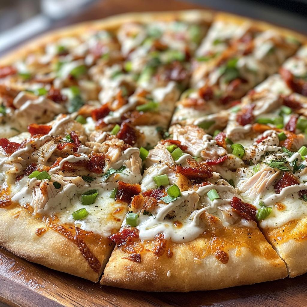 chicken bacon ranch pizza - detail 1