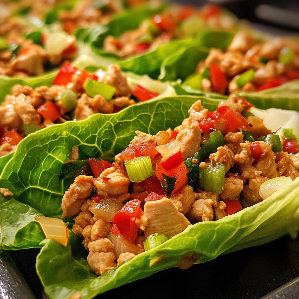 chicken lettuce wraps - detail 1
