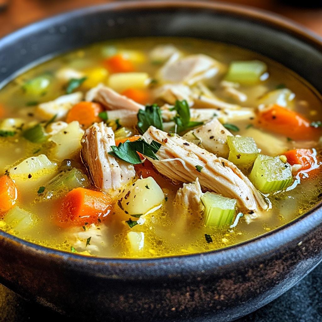 chicken noodle soup keto - detail 1