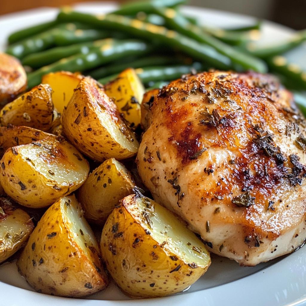 chicken potatoes and green beans