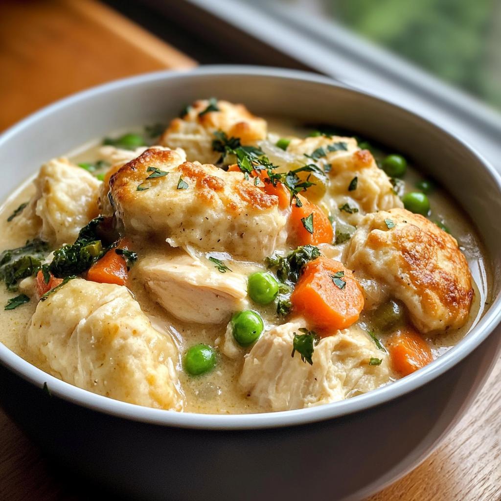 crockpot chicken and dumplings - detail 1