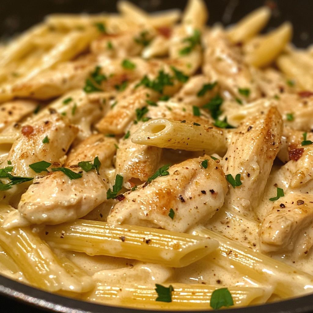one pot creamy garlic parmesan chicken penne