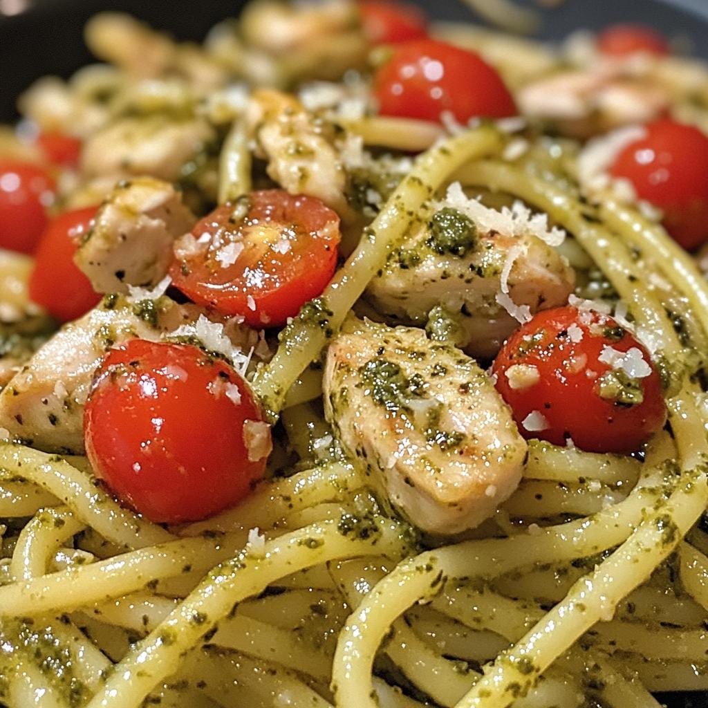 pesto chicken pasta - detail 1