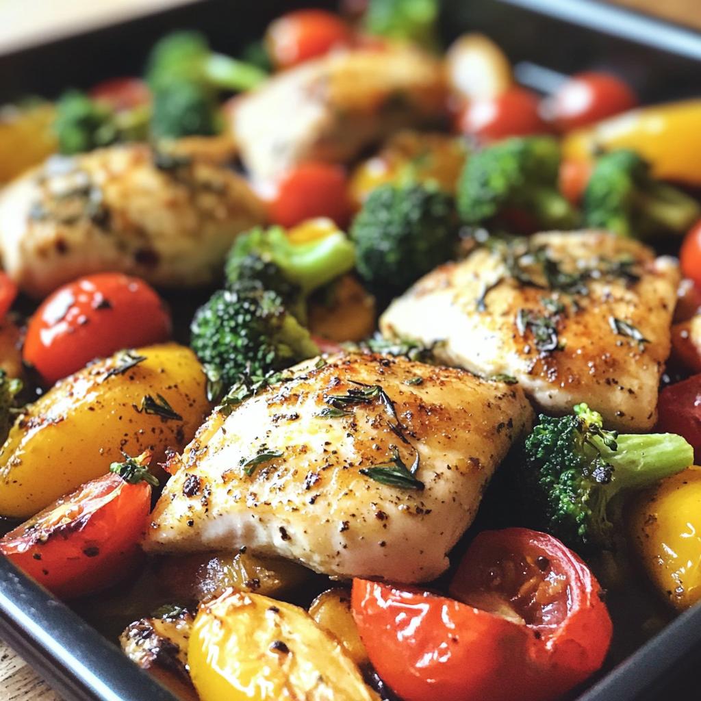 sheet pan vegetables and chicken