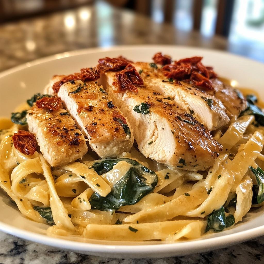 tuscan chicken pasta - detail 1