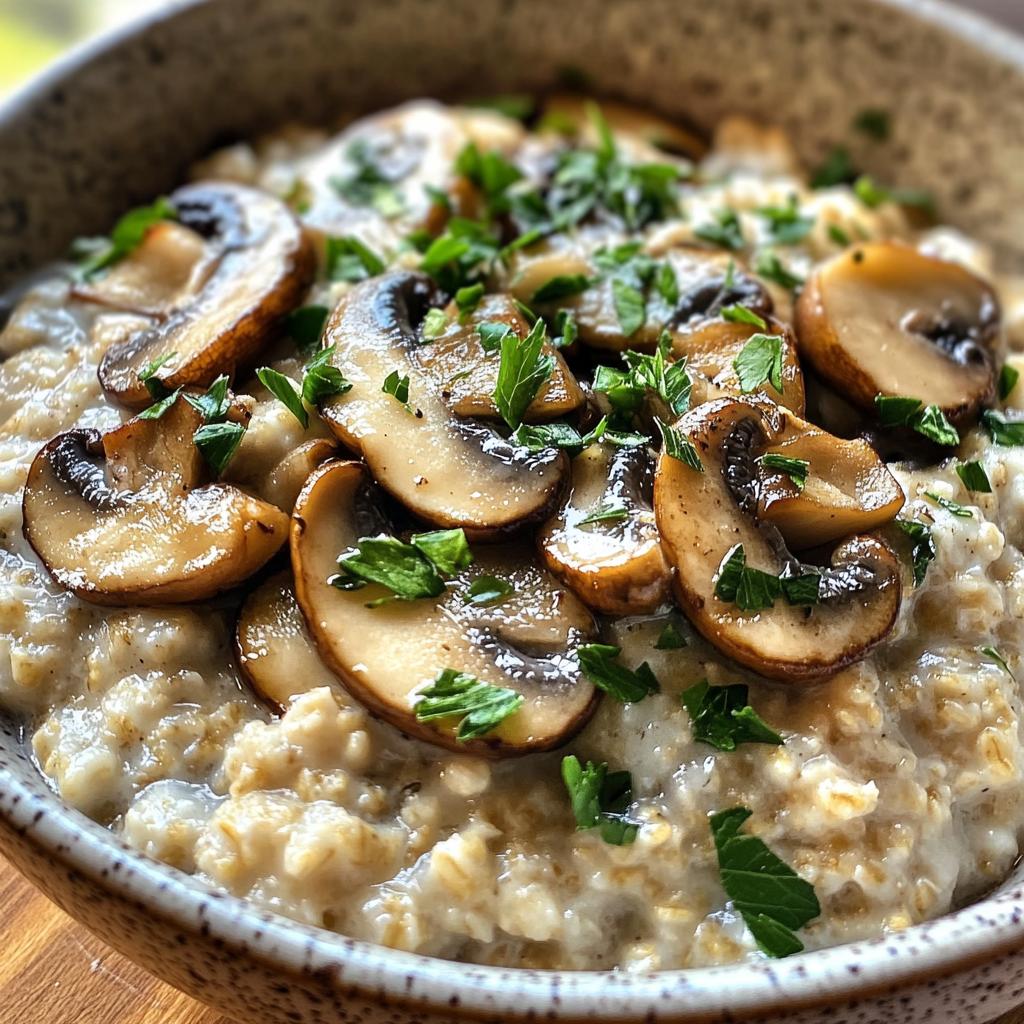 Savory Oatmeal with Mushrooms