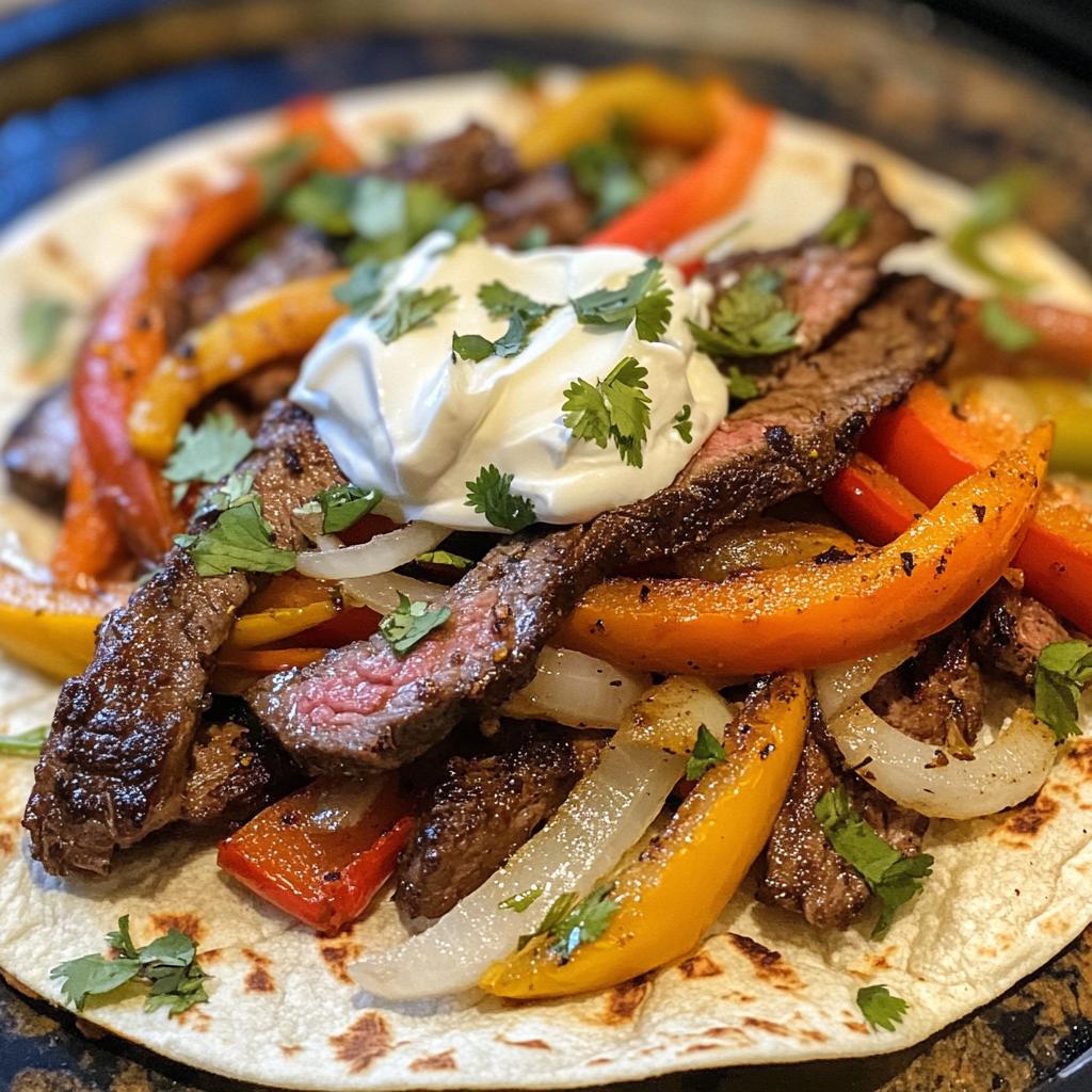 air fryer beef fajitas