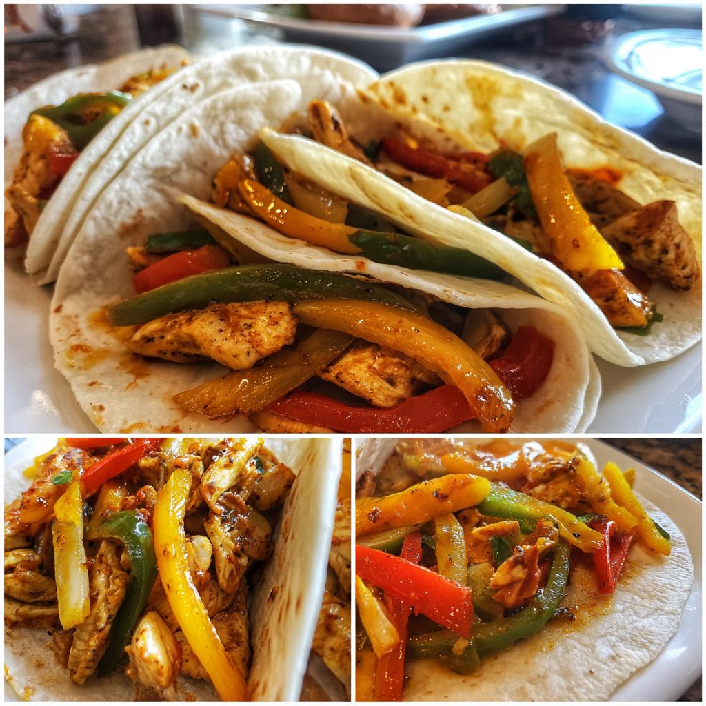 air fryer chicken fajitas - detail 1