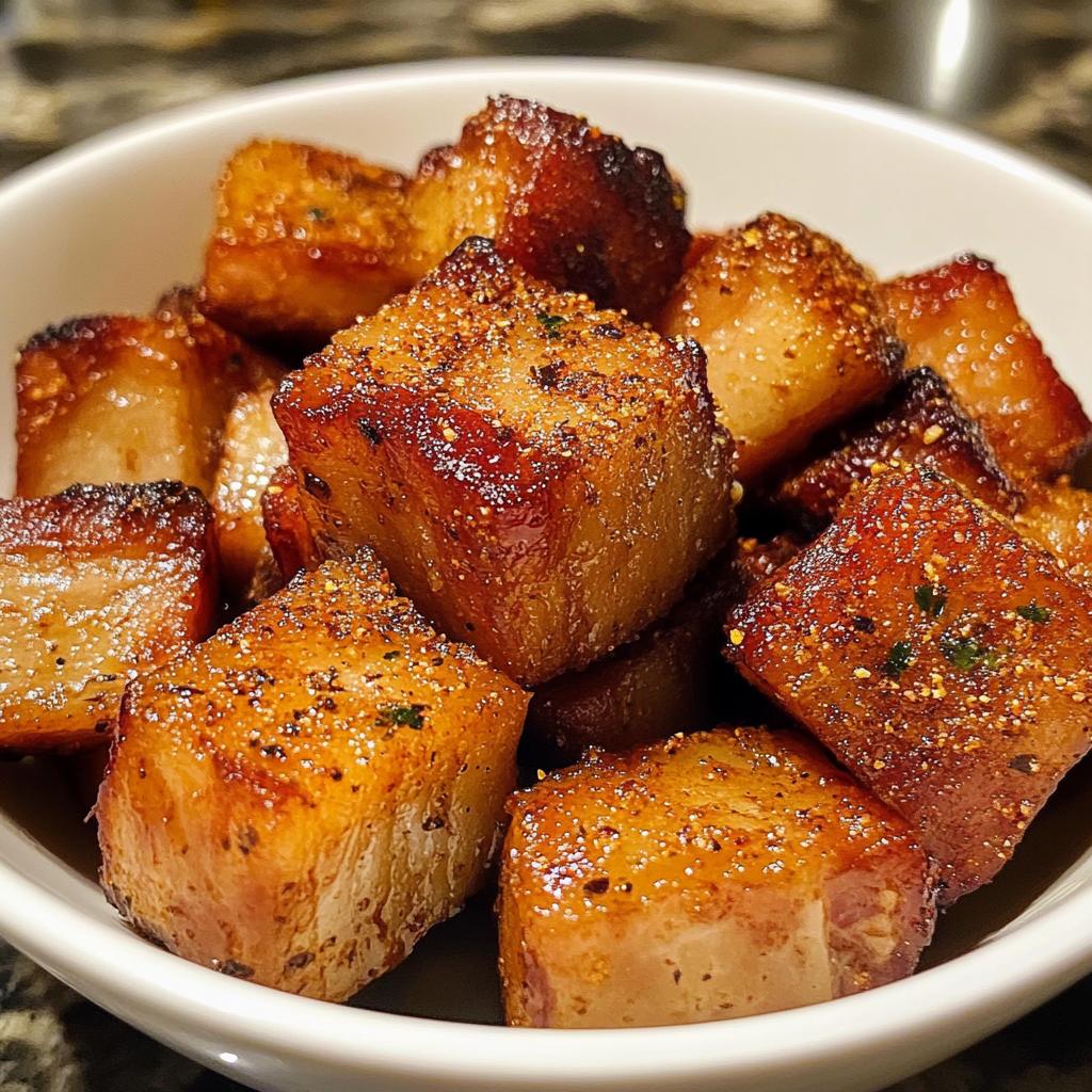 air fryer pork belly bites