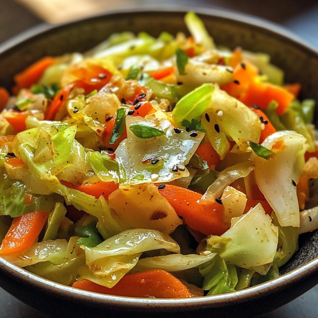 asian cabbage stir fry - detail 1