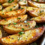 baked garlic parmesan potato wedges