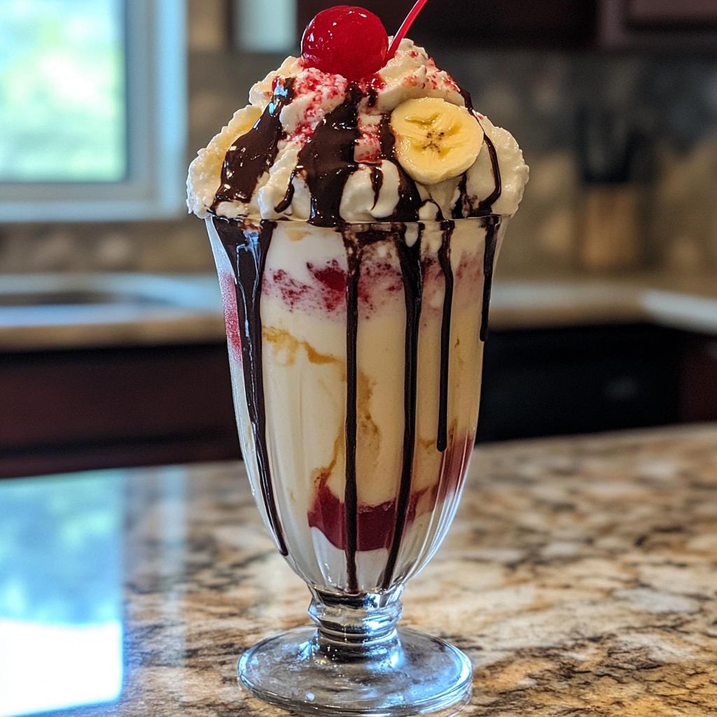 banana split milkshakes