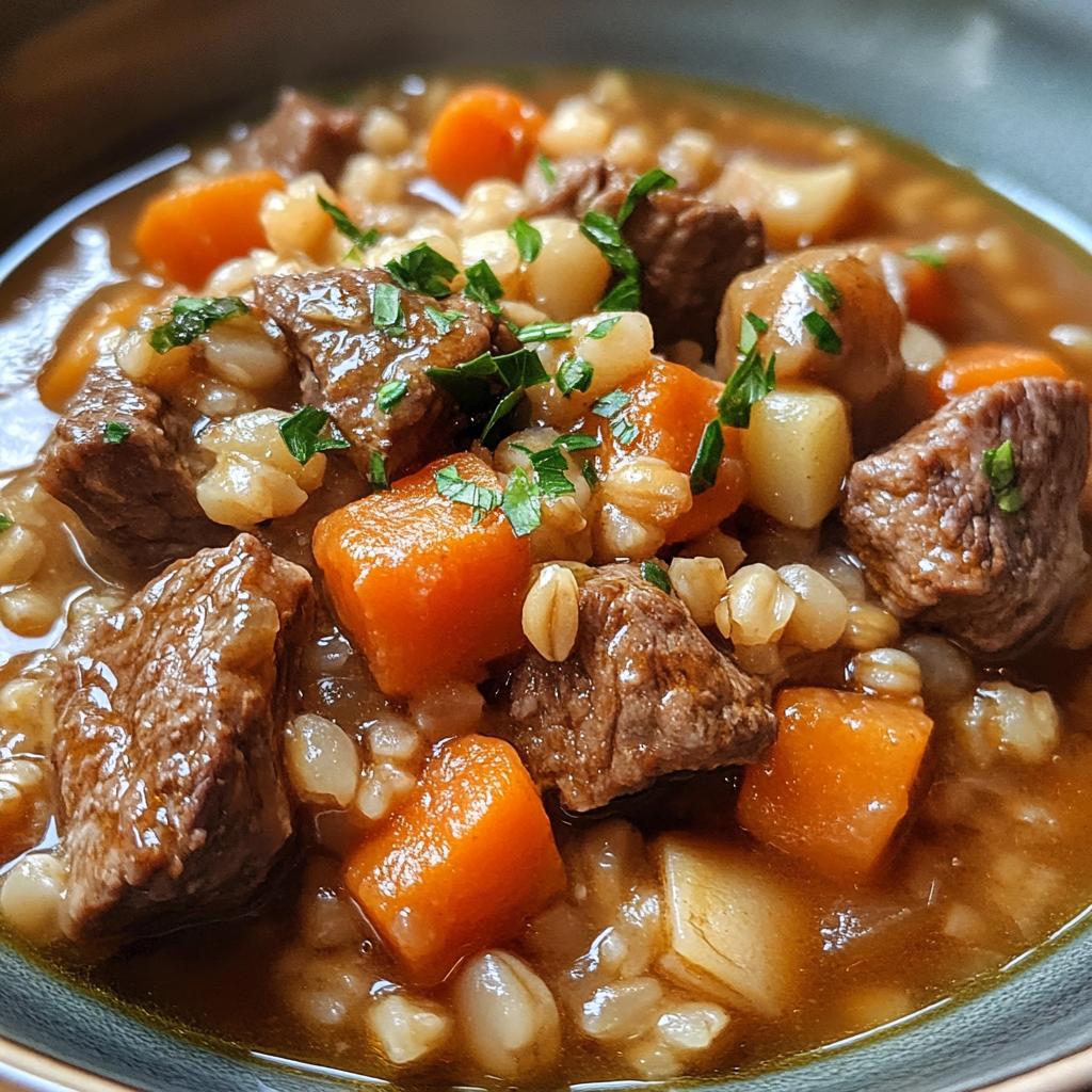 beef and barley stew crockpot