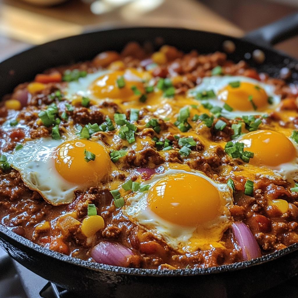breakfast chili and eggs