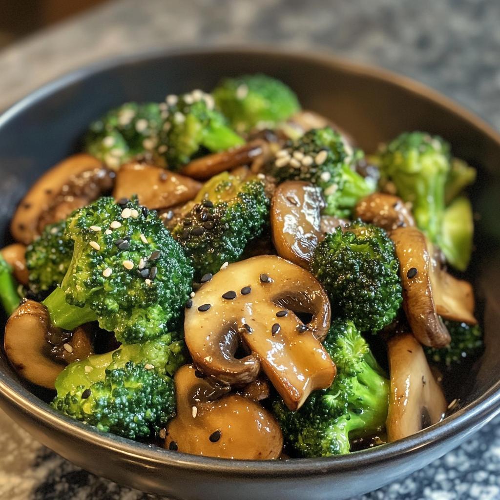 broccoli and mushroom stir fry