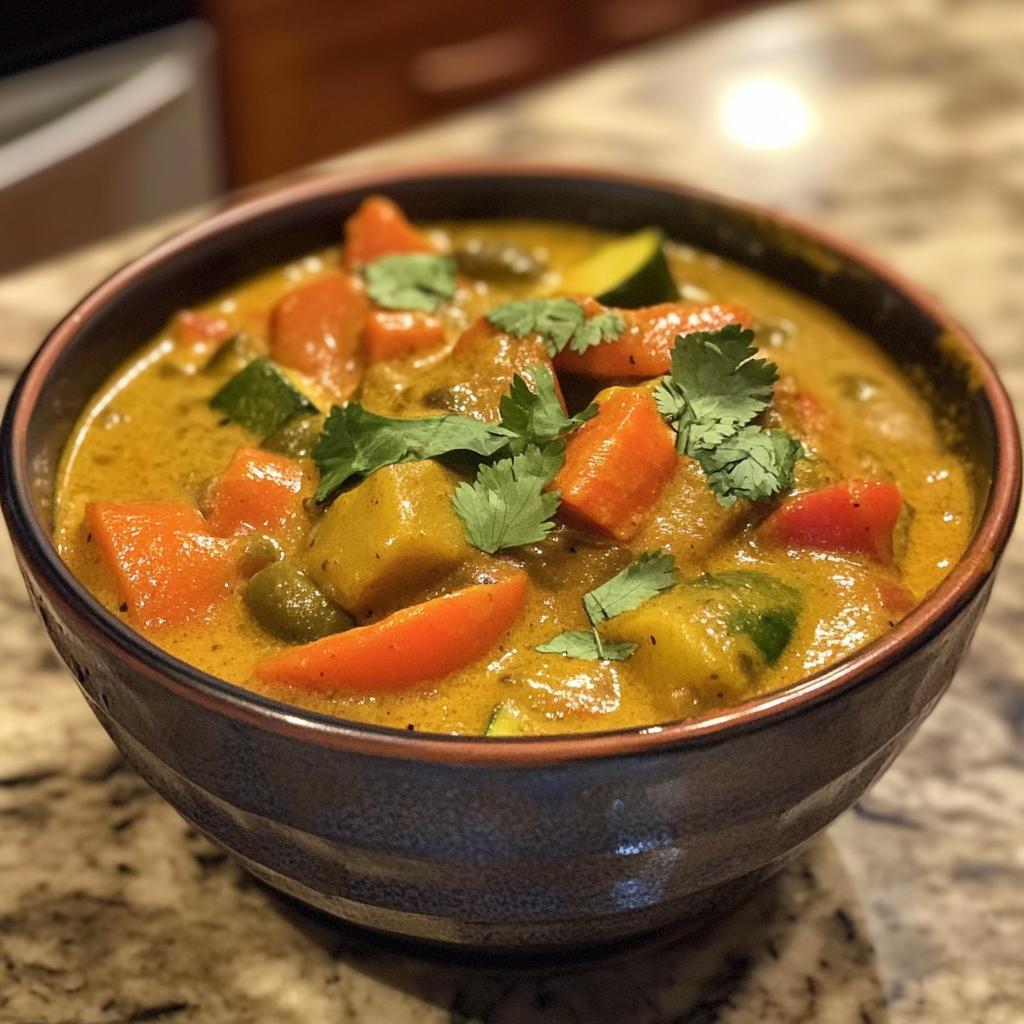 caribbean vegetable curry - detail 1
