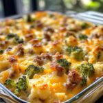 cheesy broccoli sausage and cauliflower casserole