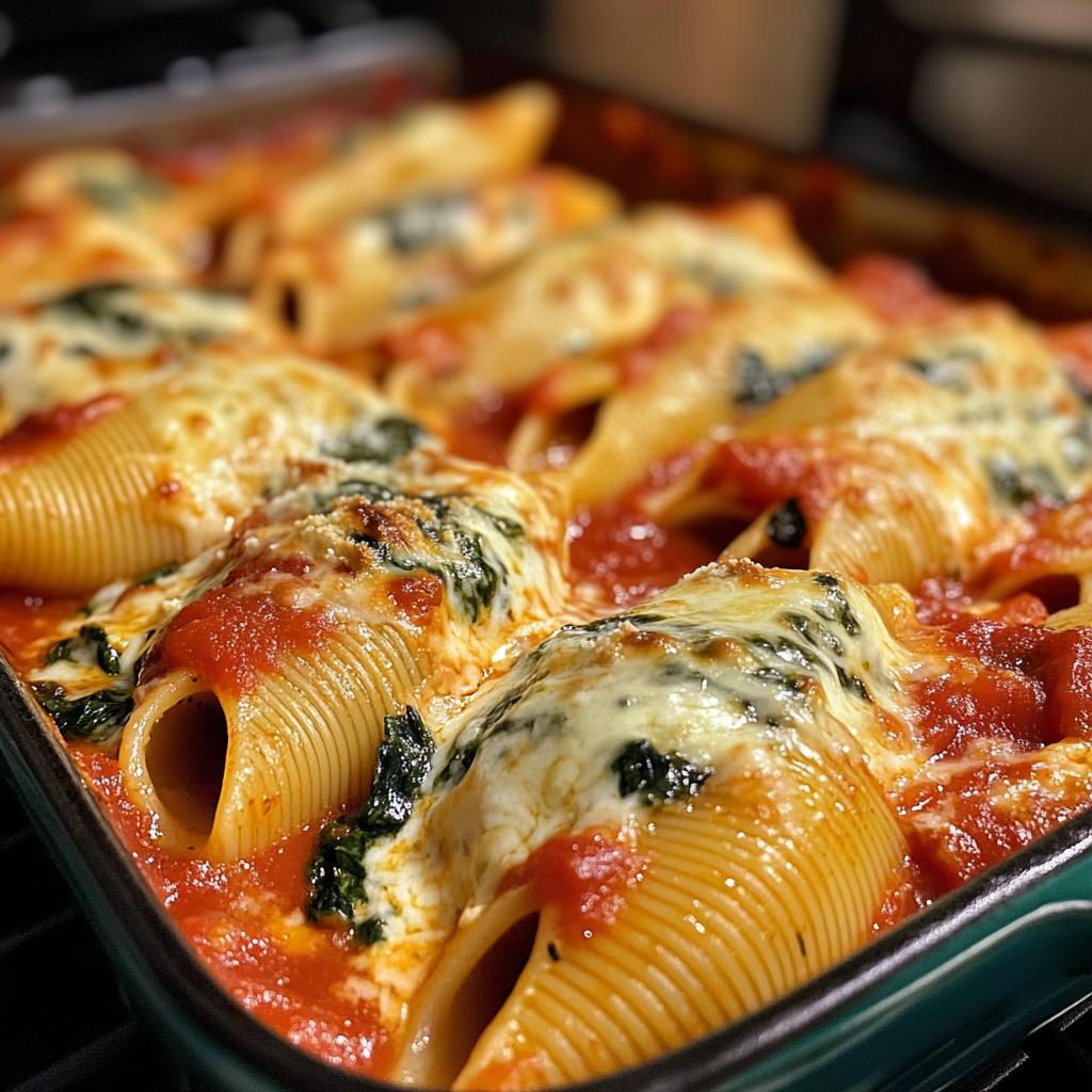 cheesy spinach stuffed shells