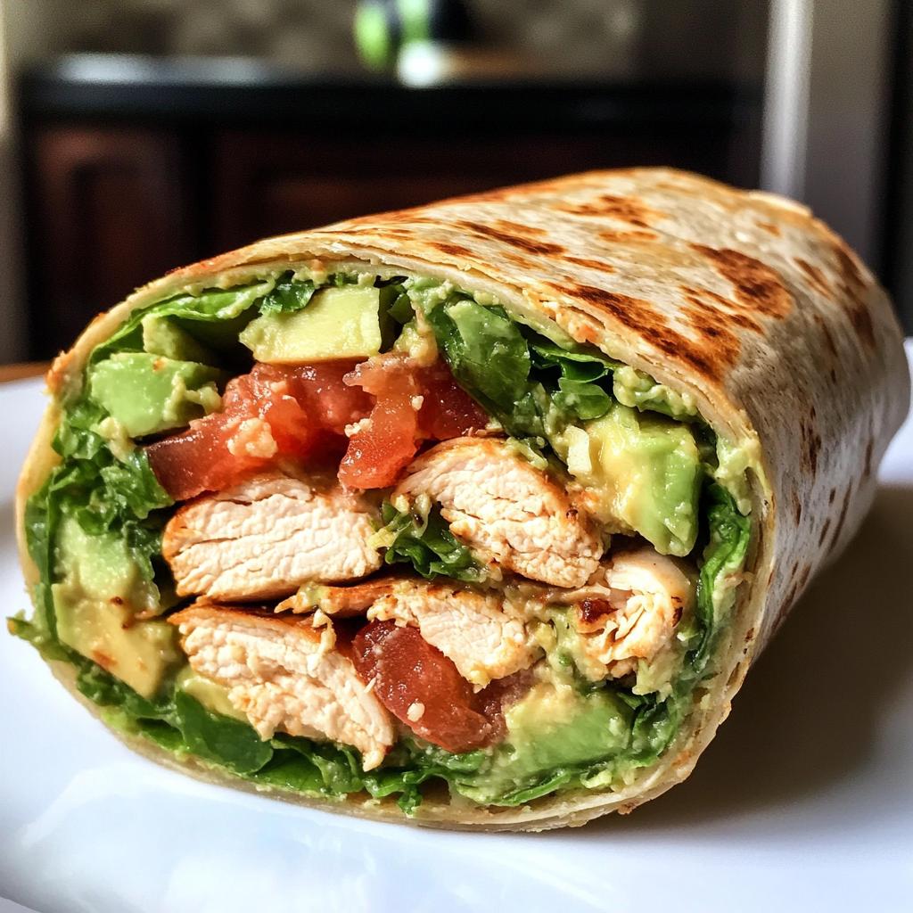 chicken avocado wrap - detail 1