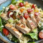 chicken caesar crispy rice salad