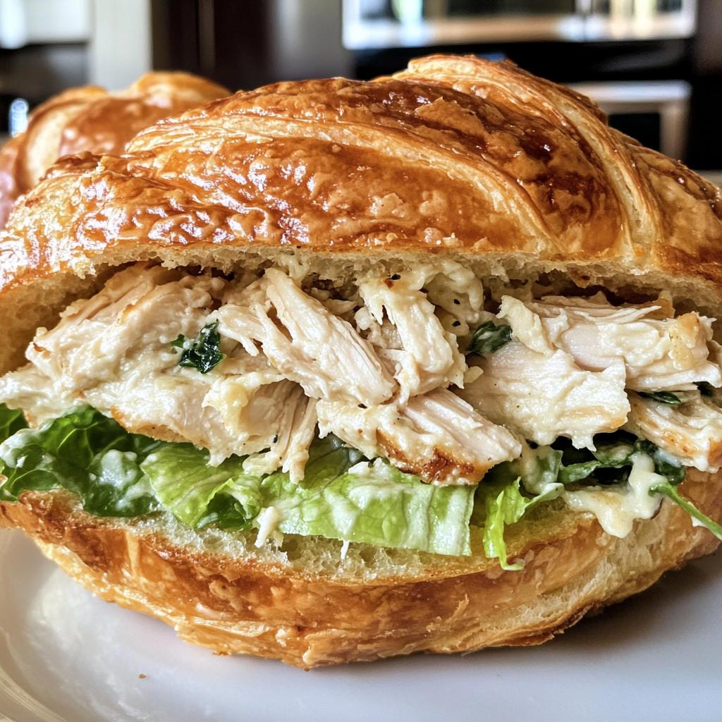 chicken caesar croissant sandwich