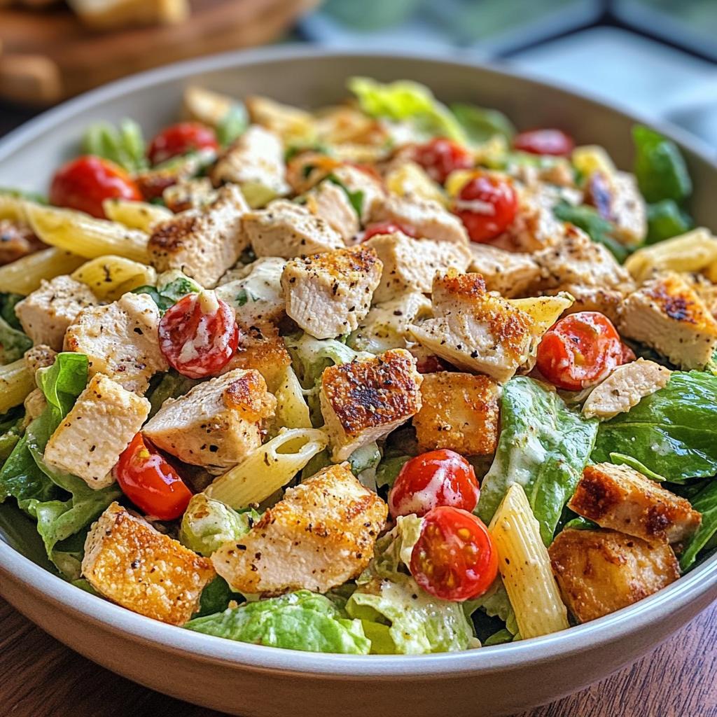 chicken caesar pasta salad - detail 1