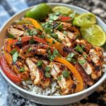 chicken fajita rice bowl