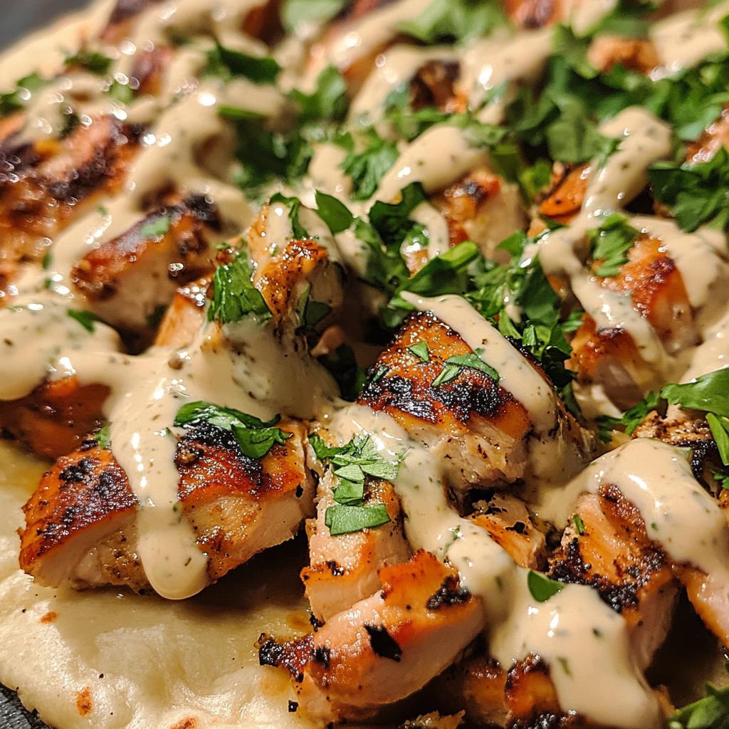 chicken shawarma with creamy garlic sauce - detail 1