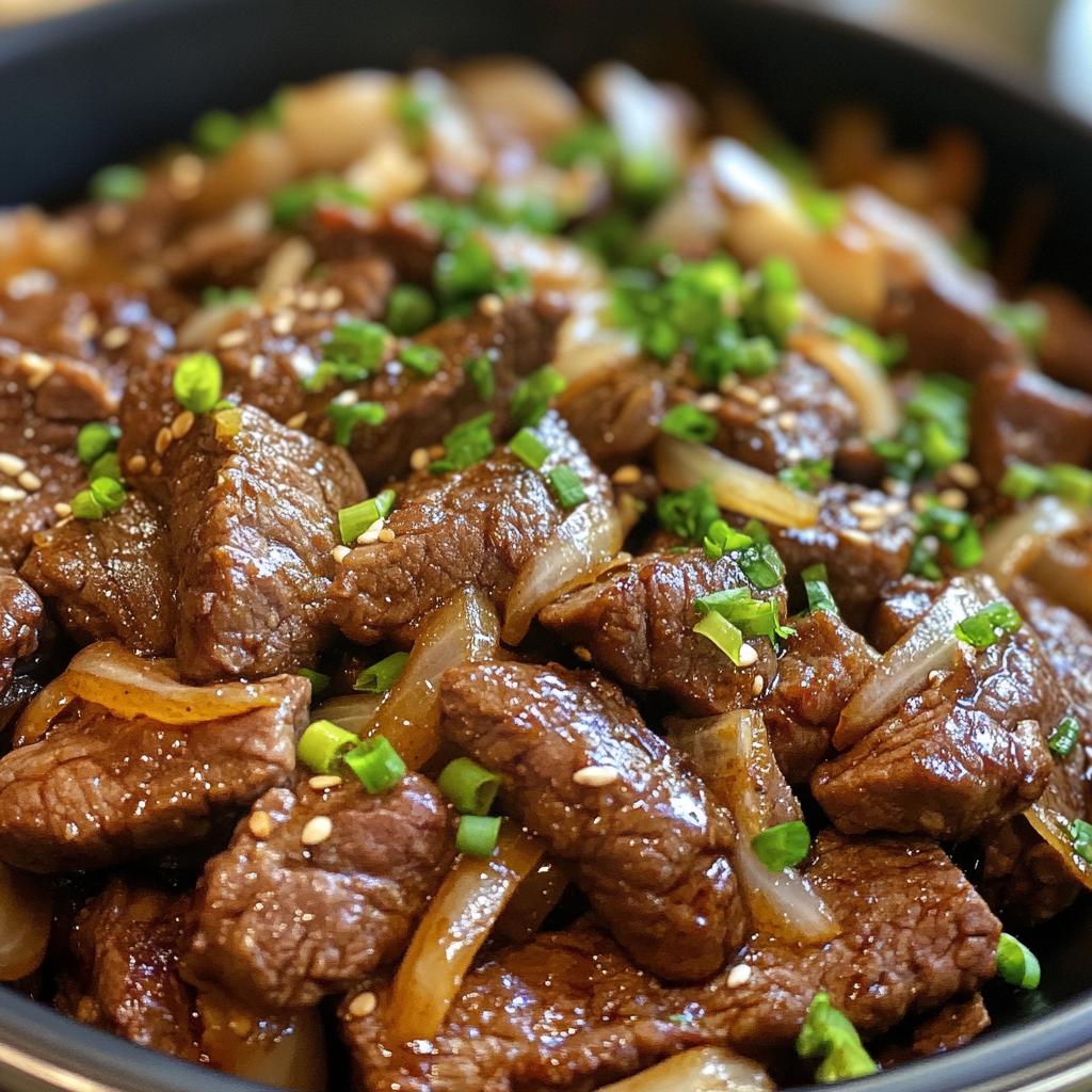 chinese beef and onion stir fry - detail 1