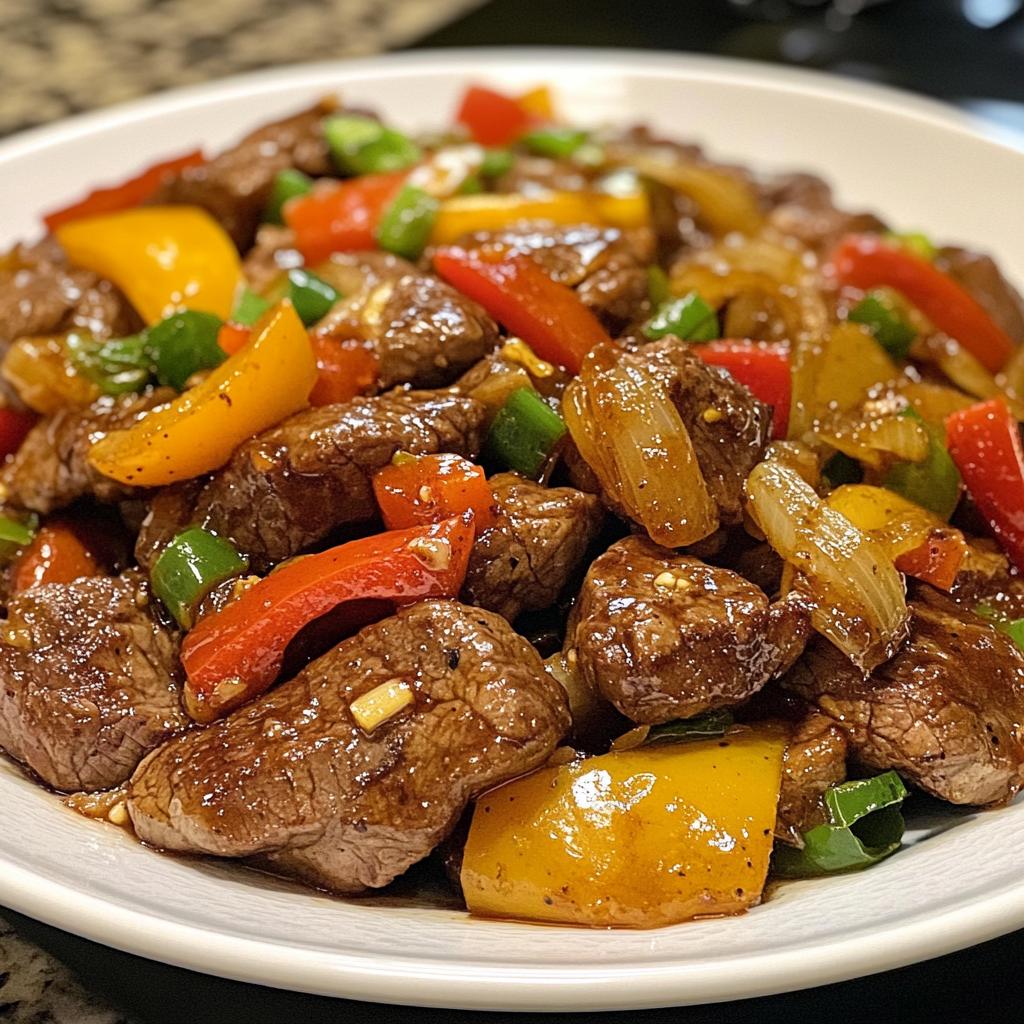 chinese pepper steak with onions