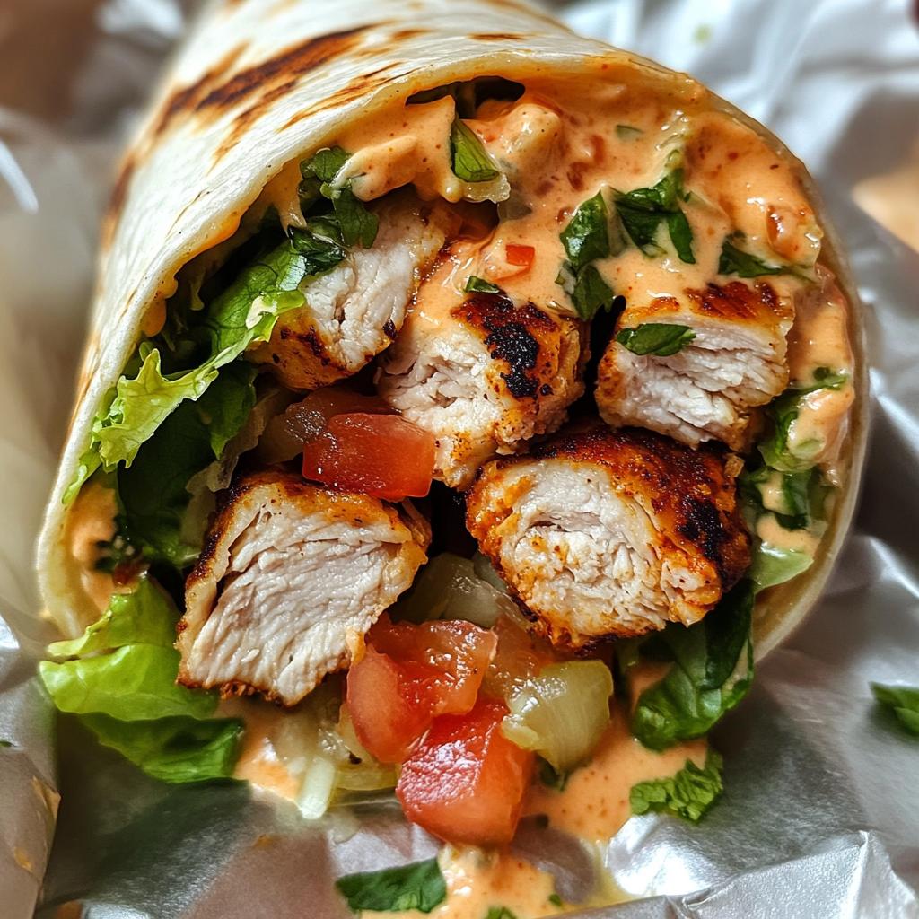 chipotle ranch grilled chicken burrito - detail 1