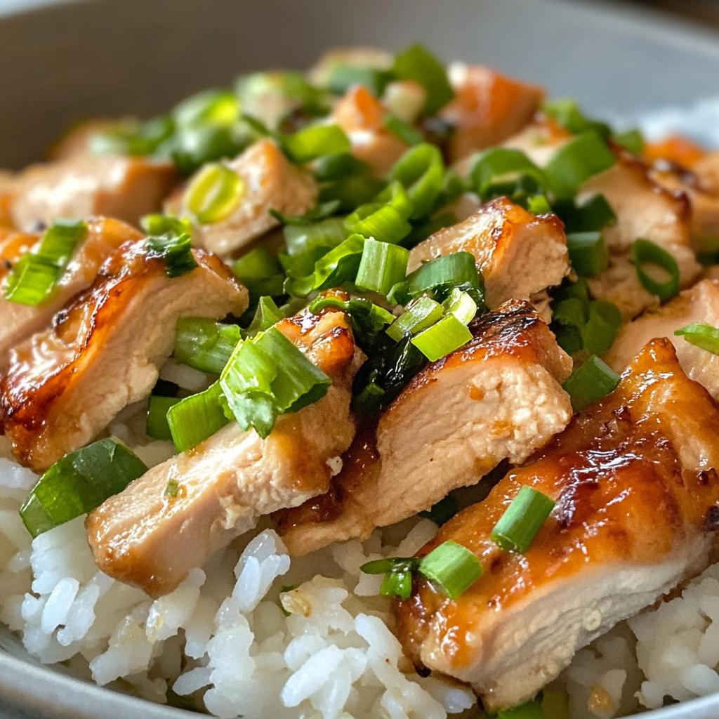 coconut chicken rice bowl - detail 1