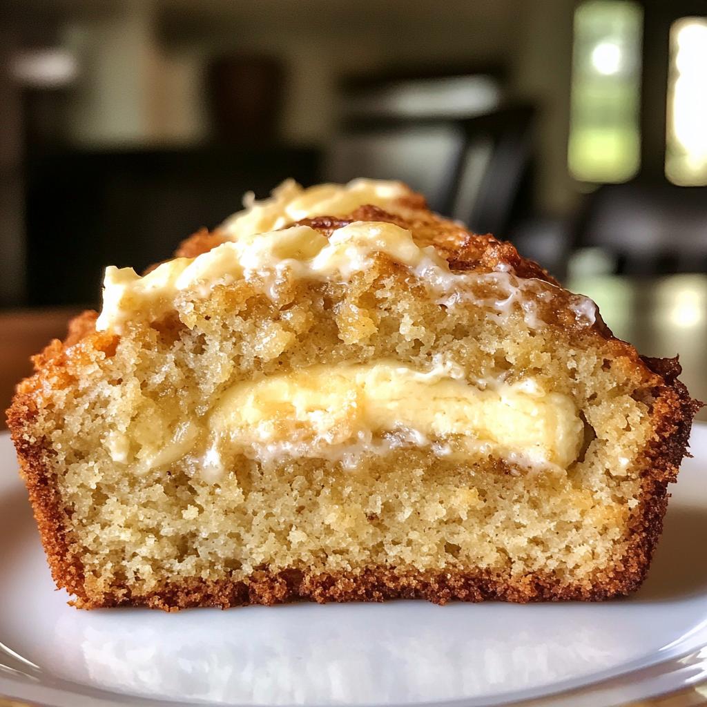 cream cheese banana bread - detail 1