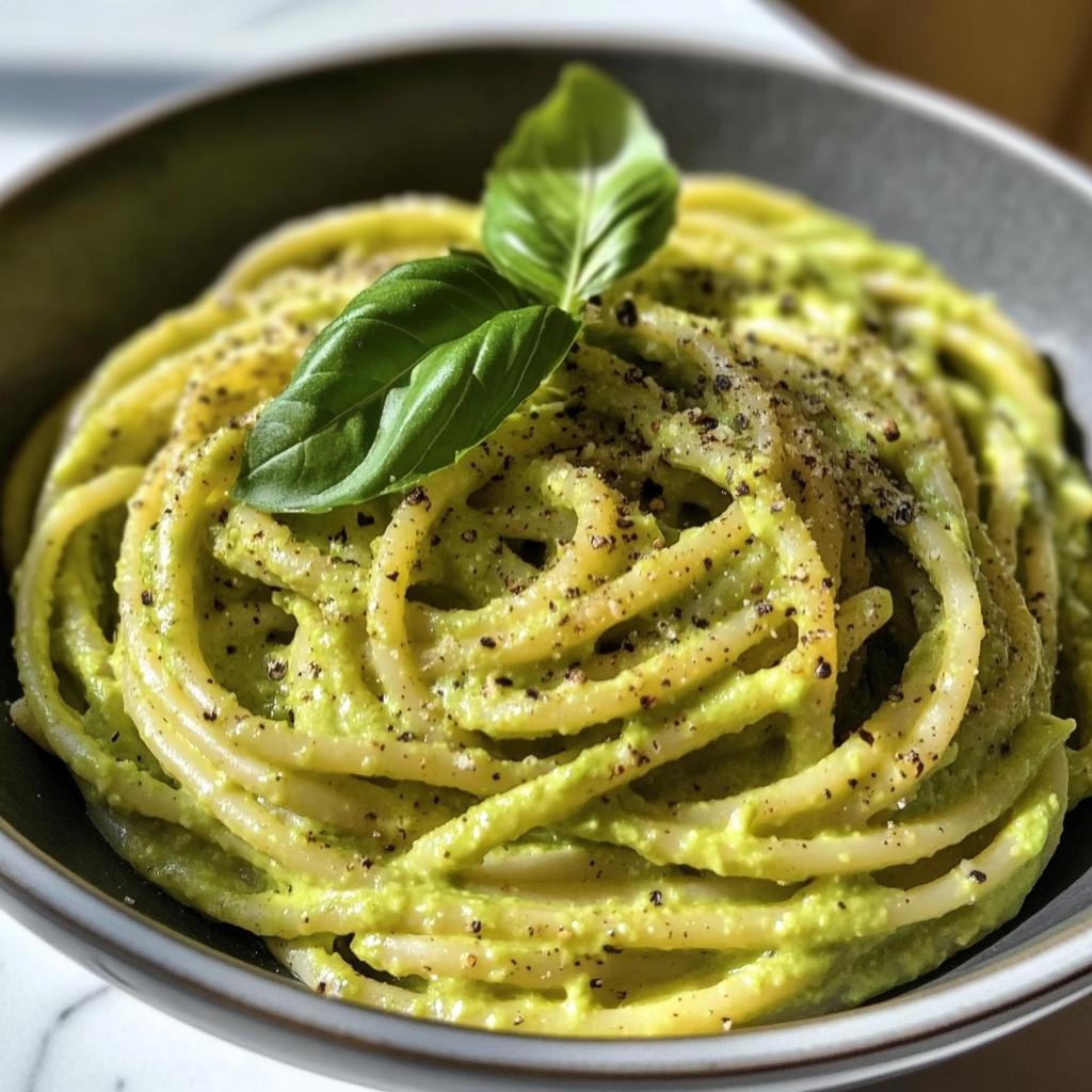 creamy avocado pasta - detail 1