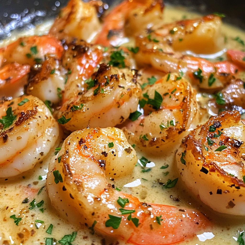 creamy garlic shrimp