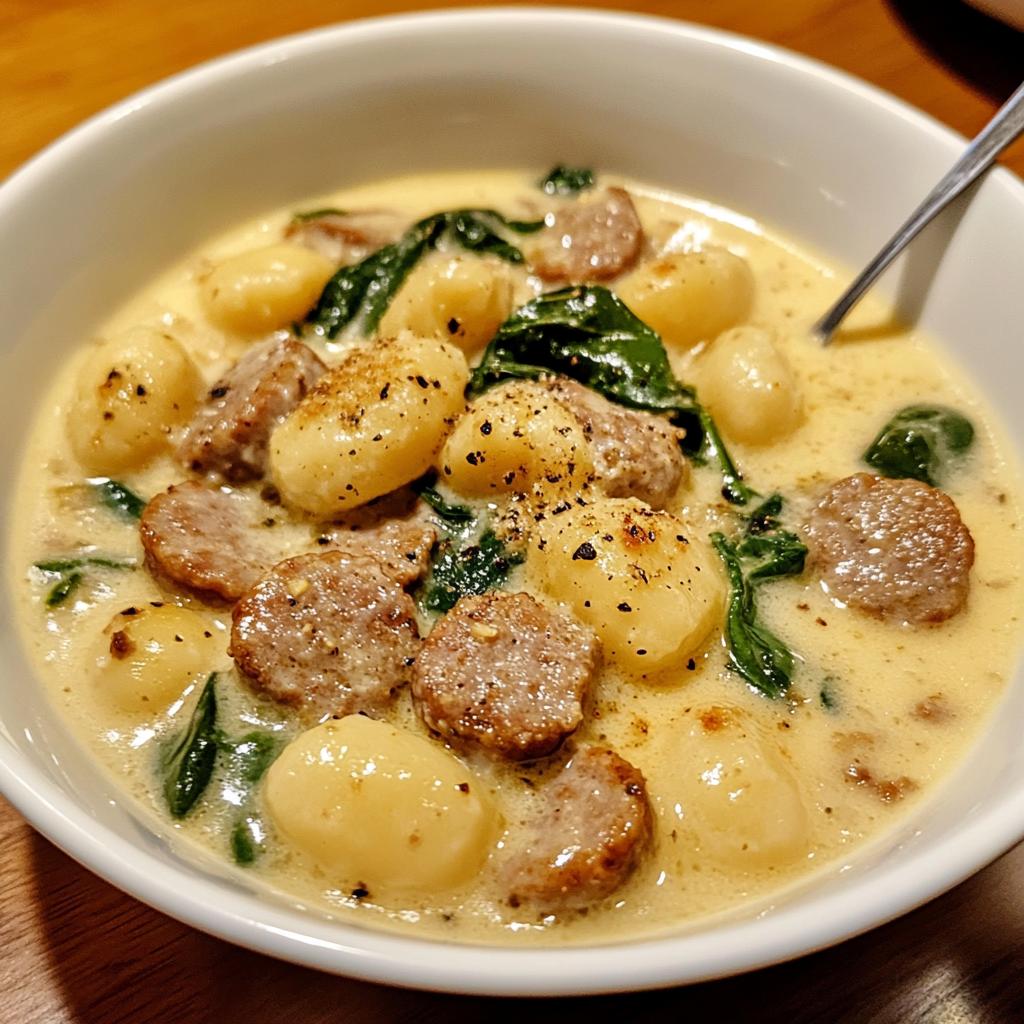 creamy italian sausage gnocchi soup