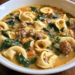 creamy sausage tortellini soup