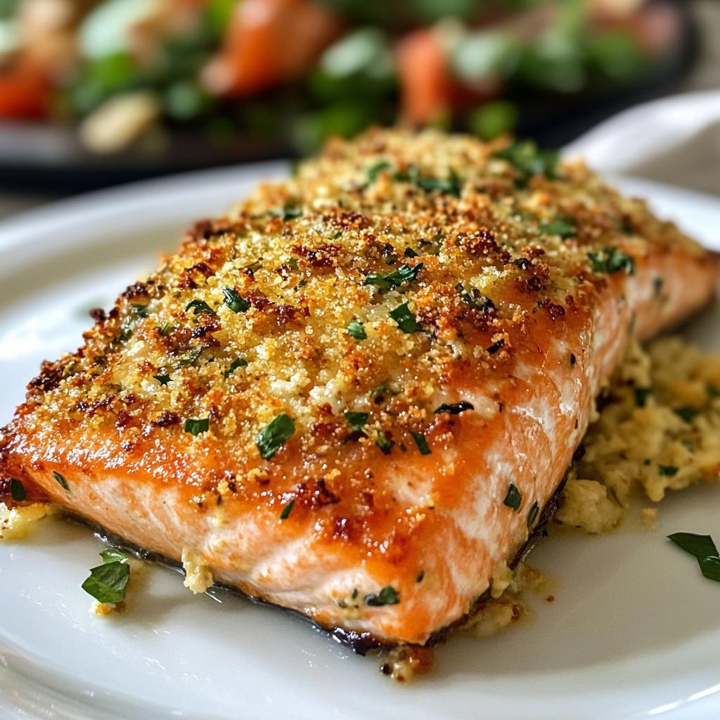 crispy baked parmesan crusted salmon