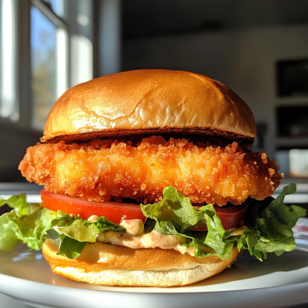 crispy fried cod sandwich - detail 1